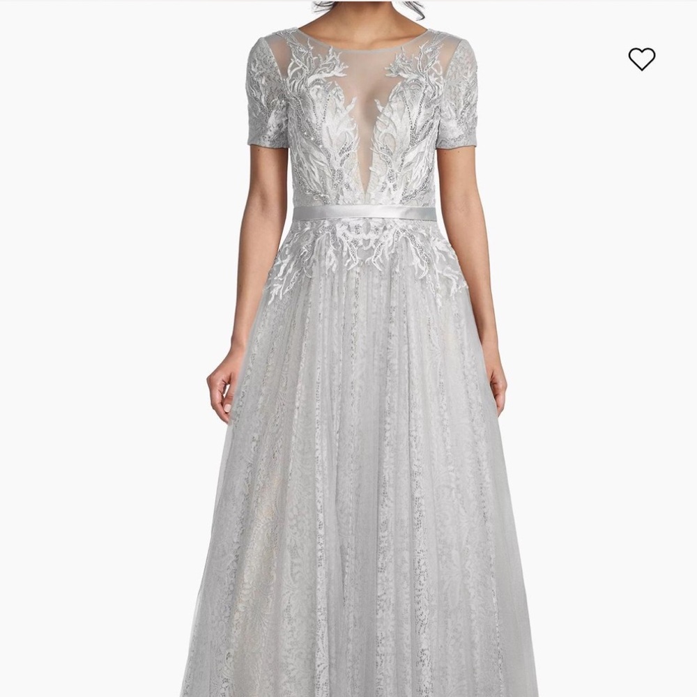 Basix Silver Lace Ball Gown